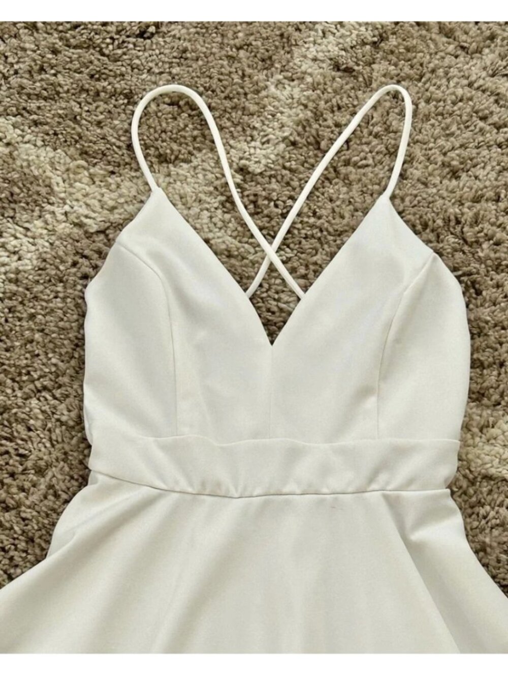 Windsor White Ruffle Flowy Sundress S - Picture 2 of 9